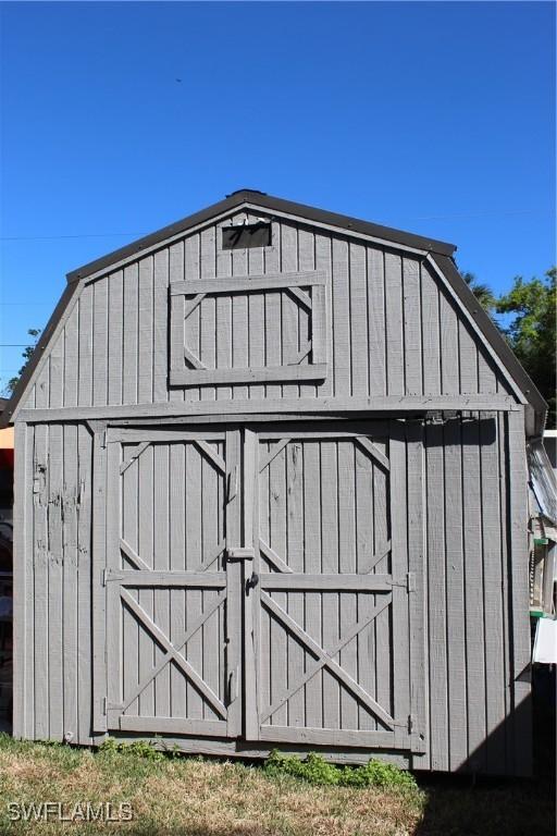 view of shed