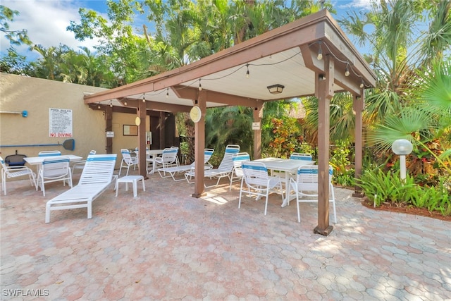 view of patio / terrace featuring outdoor dining space