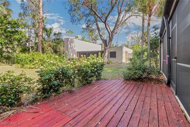 view of wooden deck