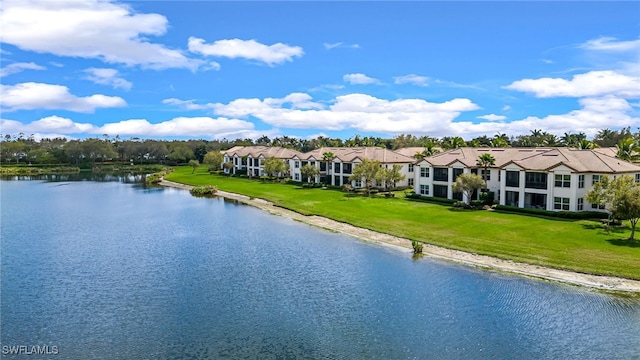 property view of water with a residential view