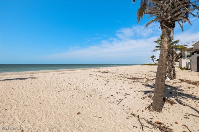 property view of water with a beach view