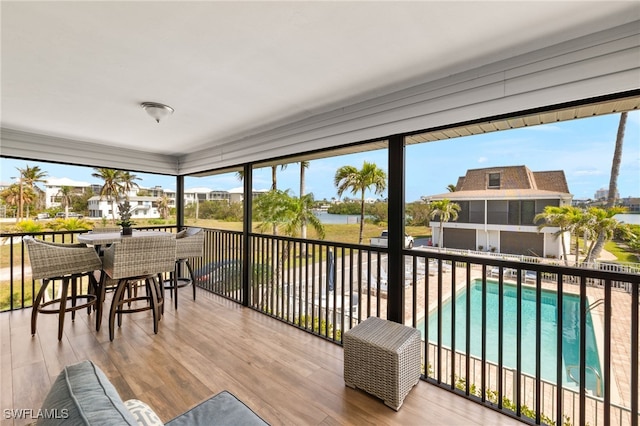 view of sunroom