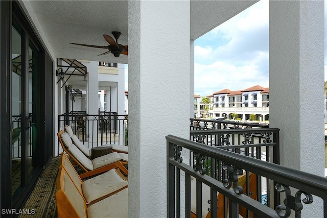 balcony with a residential view