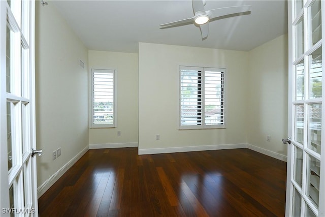 1530 5th Ave S Unit 208C, Naples, FL 34102 - empty room featuring wood-type flooring, baseboards, and ceiling fan