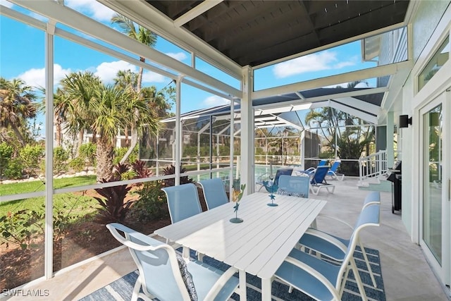 view of sunroom