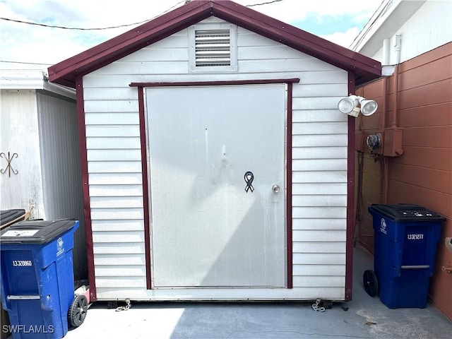 view of shed