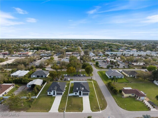 bird's eye view with a residential view