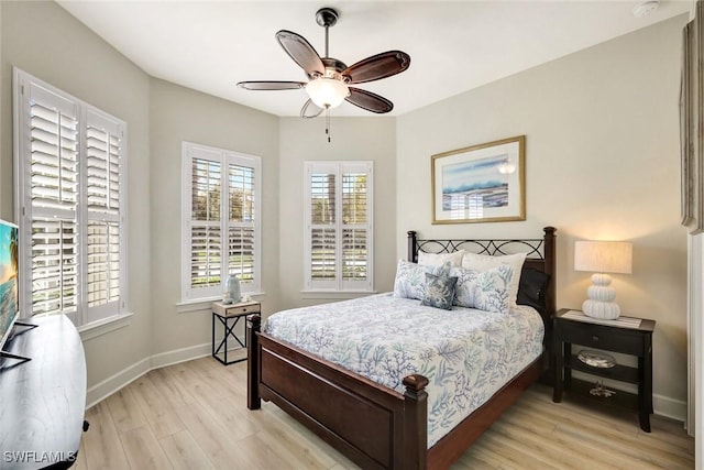 12121 Chrasfield Chase, Fort Myers, FL 33913 - bedroom featuring light wood-type flooring and ceiling fan