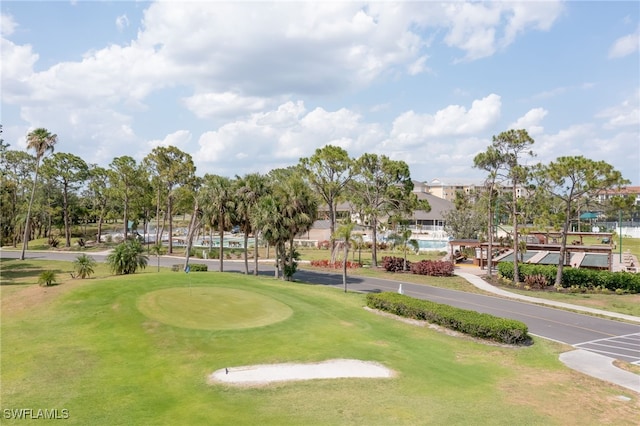 view of property's community with golf course view