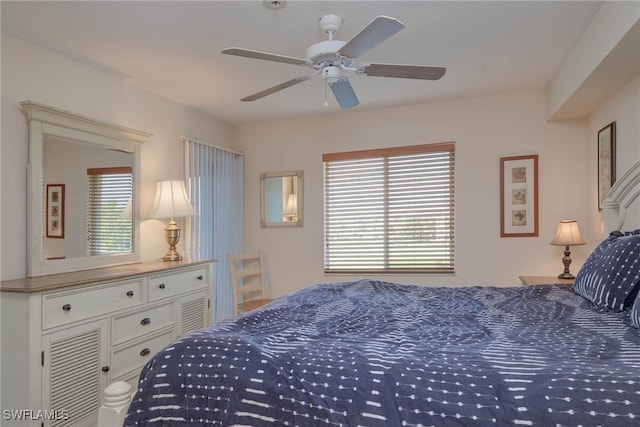 bedroom with ceiling fan