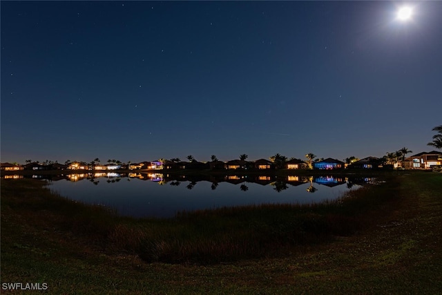 property view of water with a residential view