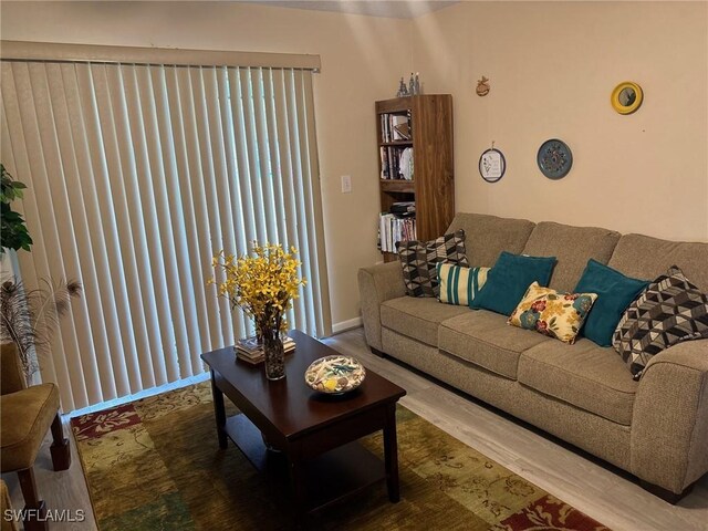 1102 Broad St N, Lehigh Acres, FL 33936 - living area with wood finished floors
