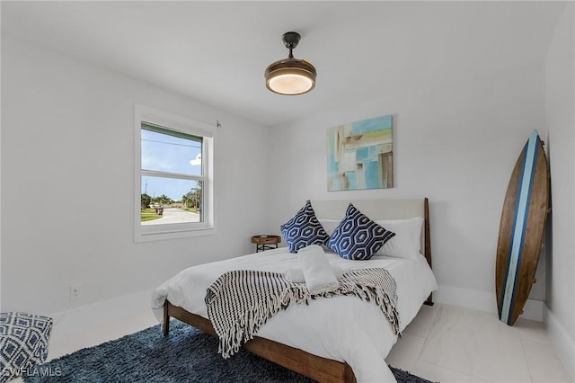 view of tiled bedroom