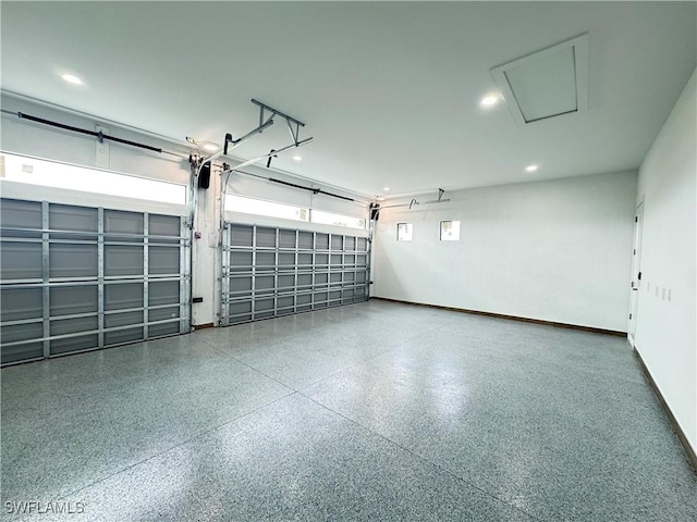 garage featuring baseboards