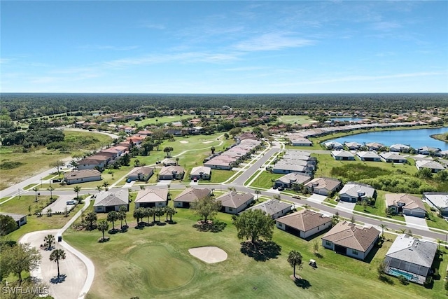 1821 Lema Ct, Naples, FL 34120 - drone / aerial view featuring a water view, golf course view, and a residential view