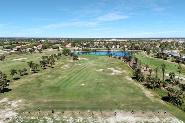 1821 Lema Ct, Naples, FL 34120 - bird's eye view with a water view, view of golf course, and a residential view