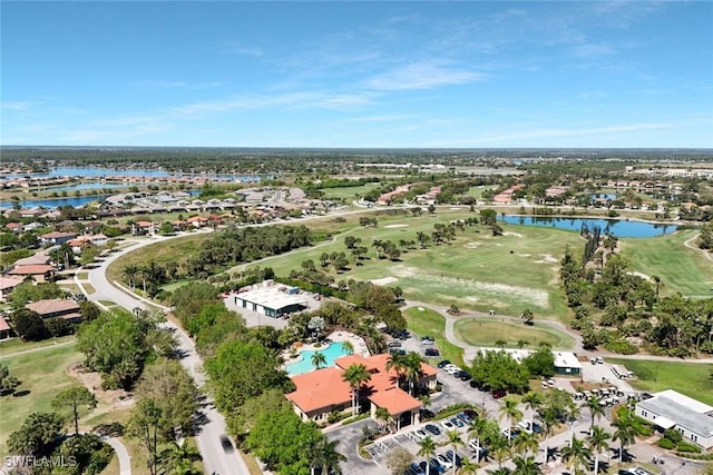 1821 Lema Ct, Naples, FL 34120 - aerial view featuring a water view, view of golf course, and a residential view
