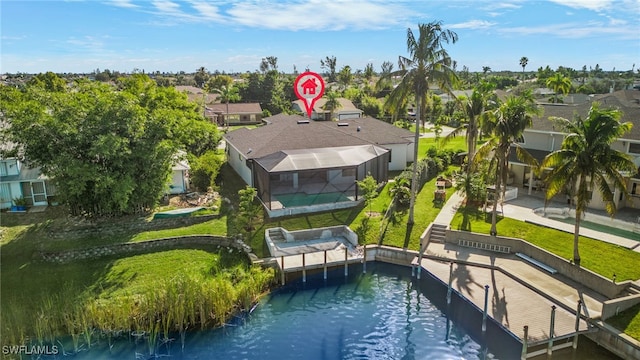 drone / aerial view featuring a residential view