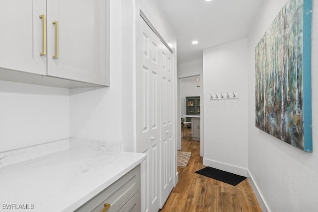 5311 Harborage Dr, Fort Myers, FL 33908 - hall featuring wood finished floors, recessed lighting, and baseboards