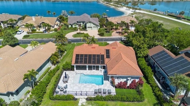 5311 Harborage Dr, Fort Myers, FL 33908 - aerial view of residential area with a nearby body of water and a pool