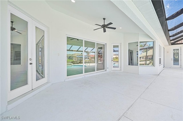 view of patio / terrace with ceiling fan