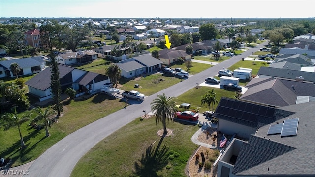 aerial view featuring a residential view