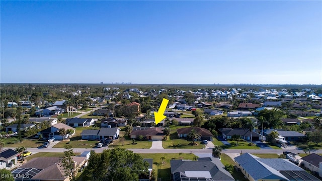 bird's eye view featuring a residential view