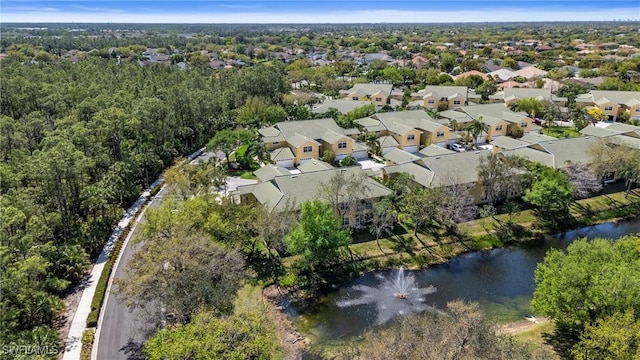 aerial view with a residential view