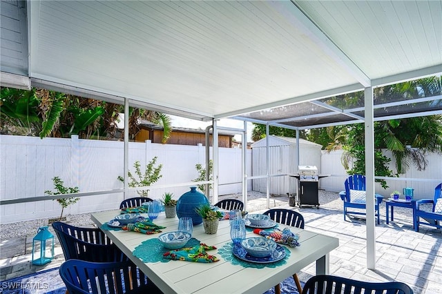 view of sunroom