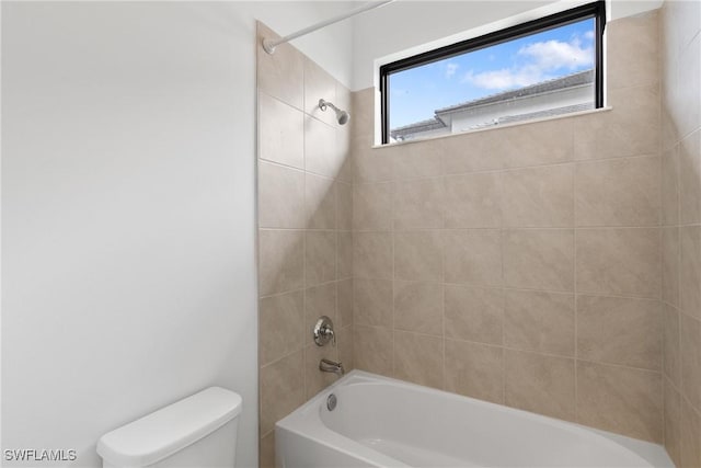 full bathroom with shower / bathing tub combination and toilet