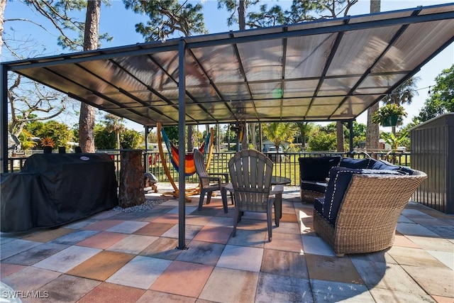 1622 Piney Rd, North Fort Myers, FL 33903 - view of patio / terrace with area for grilling and fence