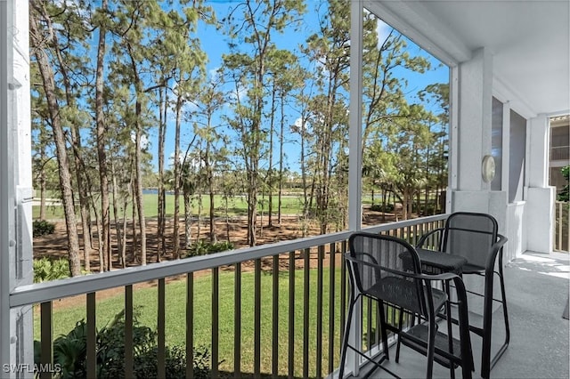 view of balcony