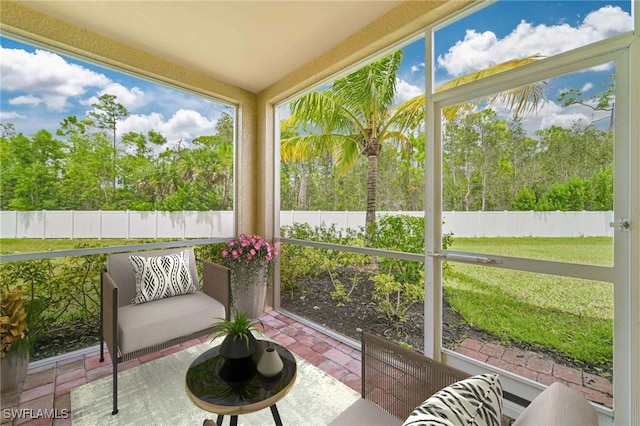 view of sunroom