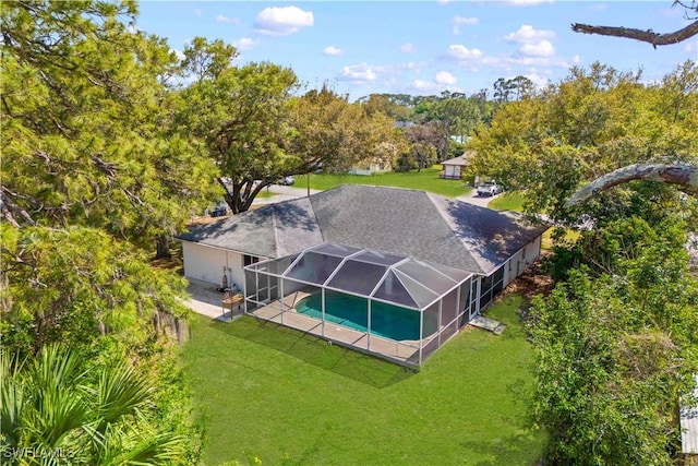 11253 Rabun Gap Dr, North Fort Myers, FL 33917 - aerial view of property and surrounding area with a pool