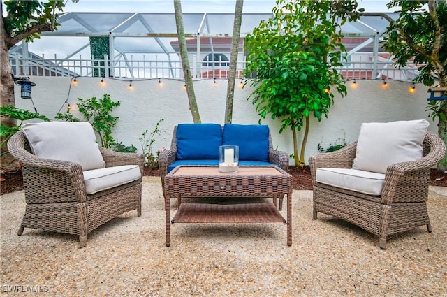 view of patio / terrace with an outdoor living space