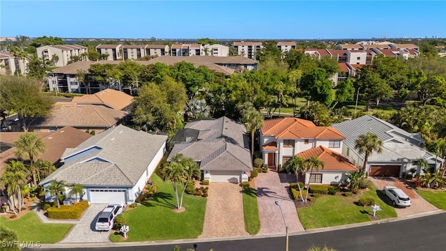 aerial view featuring a residential view