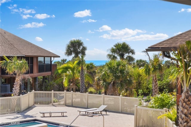 view of pool with fence, a patio area, and a fenced in pool