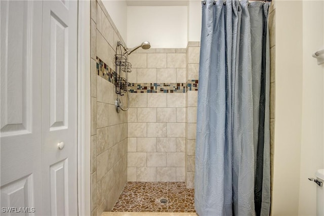 full bathroom with a stall shower