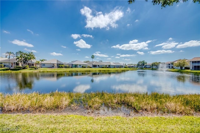 property view of water with a residential view