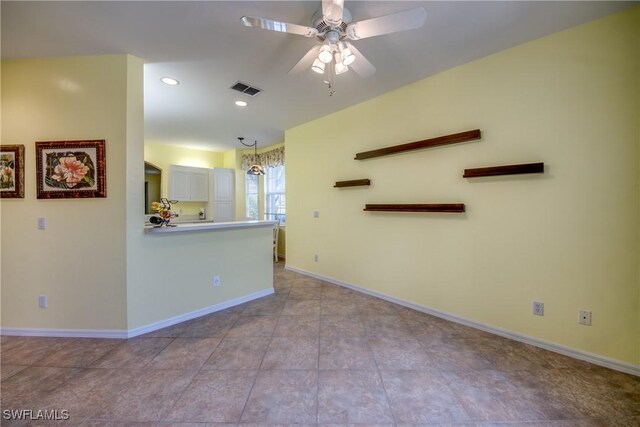 9321 Alamander Ct Unit 204, Fort Myers, FL 33919 - unfurnished living room featuring a ceiling fan and recessed lighting