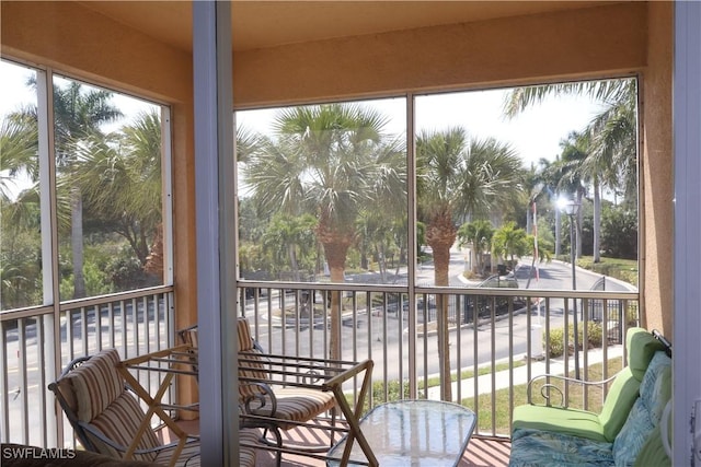 view of sunroom