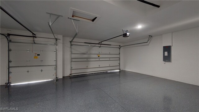 1523 NW 34th Ave, Cape Coral, FL 33993 - garage featuring electric panel and a garage door opener