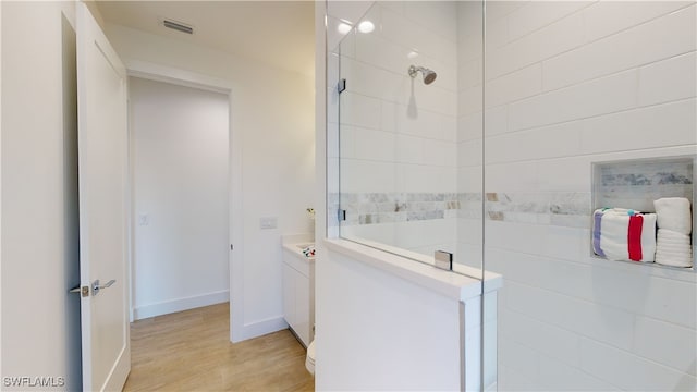 1523 NW 34th Ave, Cape Coral, FL 33993 - full bath with a walk in shower and wood finished floors