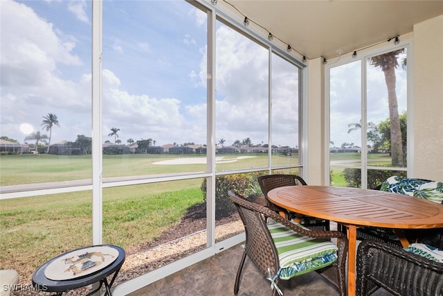 view of sunroom