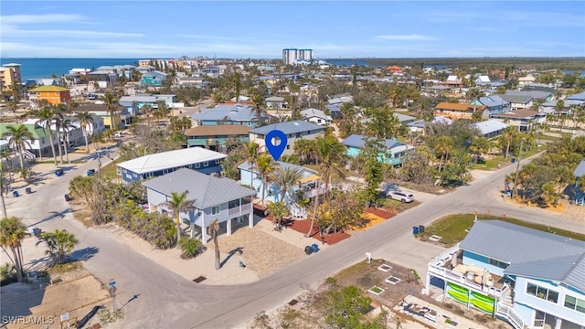 aerial view with a residential view