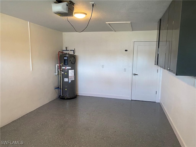 81 Cardinal Dr, North Fort Myers, FL 33917 - garage with heat pump water heater, baseboards, and a garage door opener