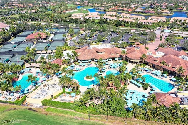 birds eye view of property featuring a residential view