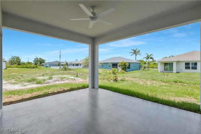 13224 Foresman Blvd, Port Charlotte, FL 33981 - view of patio / terrace featuring ceiling fan and a residential view
