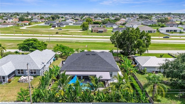 aerial view featuring a residential view