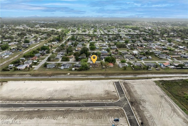 aerial view with a residential view